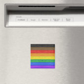 SlipperyJoe's Inclusive Gay Pride Flag strukturier Magnet (In Situ (Geschirrspüler))