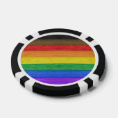 SlipperyJoe's Inclusive Gay Pride Flag strukturier Pokerchips (Einzeln)