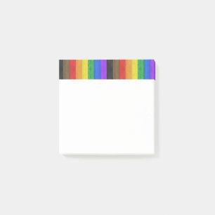 SlipperyJoe's Inclusive Gay Pride Flag strukturier Post-it Klebezettel