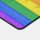 SlipperyJoe's Inclusive Gay Pride Flag strukturier Schreibtischunterlage (Ecke)
