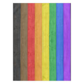 SlipperyJoe's Inclusive Gay Pride Flag strukturier Tischdecke (Vorderseite)