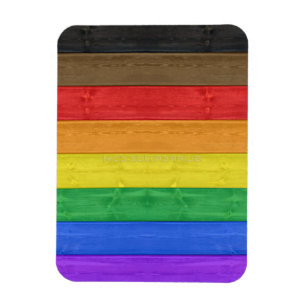 SlipperyJoe's Inclusive Regenbogenflagge texturier Magnet
