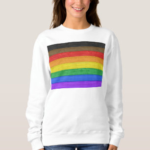 SlipperyJoe's Inclusive Regenbogenflagge texturier Sweatshirt