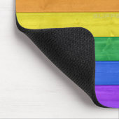 SlipperyJoe's inklusive Gay Pride Fahne Holzblau Mousepad (Ecke)