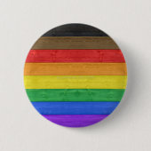 SlipperyJoe's inklusive Regenbogenflagge texturier Button (Vorderseite)