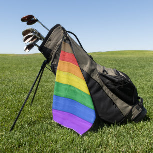 SlipperyJoe's inklusive Regenbogenflagge texturier Golfhandtuch