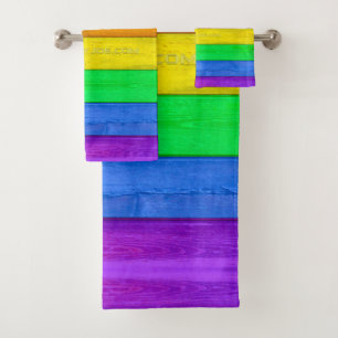 SlipperyJoe's inklusive schwule Regenbogenflagge t Badhandtuch Set
