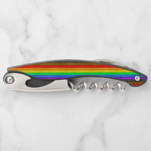 SlipperyJoe's inklusive schwule Regenbogenflagge t Kellnermesser