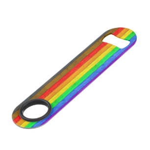 SlipperyJoe's inklusive schwule Regenbogenflagge t Speed Flaschenöffner