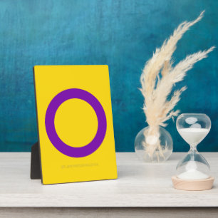 SlipperyJoe's Intersex Pride Flag Gay Geschenke LG Fotoplatte