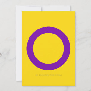 SlipperyJoe's Intersex Pride-Flagge gelber Hinterg Feiertagskarte