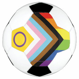 SlipperyJoe's Intersex Pride-Flagge gelber Hinterg Fußball