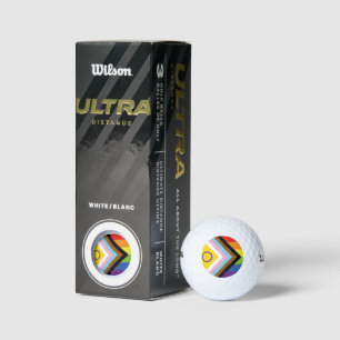 SlipperyJoe's Intersex Pride-Flagge gelber Hinterg Golfball