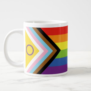 SlipperyJoe's Intersex Pride-Flagge gelber Hinterg Jumbo-Tasse