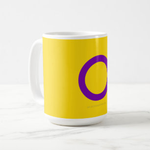 SlipperyJoe's Intersex Pride-Flagge gelber Hinterg Kaffeetasse