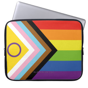 SlipperyJoe's Intersex Pride-Flagge gelber Hinterg Laptopschutzhülle