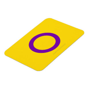 SlipperyJoe's Intersex Pride-Flagge gelber Hinterg Magnet