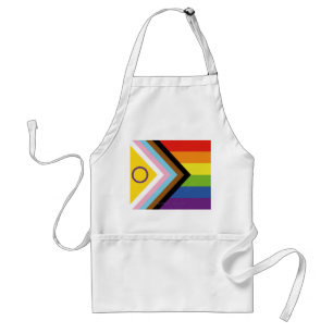 SlipperyJoe's Intersex Pride-Flagge gelber Hinterg Schürze