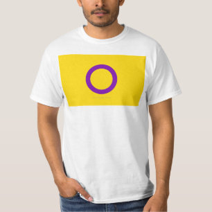 SlipperyJoe's Intersex Pride-Flagge gelber Hinterg T-Shirt