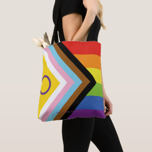 SlipperyJoe's Intersex Pride-Flagge gelber Hinterg Tasche