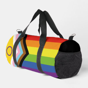 SlipperyJoe's Intersex Progress Pride Flag Gay Gay Duffle Bag