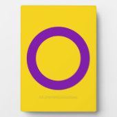 SlipperyJoe's Intersex Stolz-Fahne gelb Hintergrun Fotoplatte (Vorderseite)