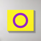 SlipperyJoe's Intersex Stolz-Fahne gelb Hintergrun Leinwanddruck (Vorderseite)