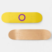 SlipperyJoe's Intersex Stolz-Fahne gelb Hintergrun Skateboard (Horizontal)