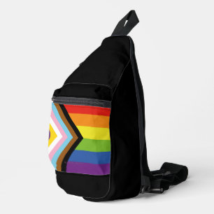 SlipperyJoe's Intersex-Stolzflagge gelber Hintergr Crossbody Bag