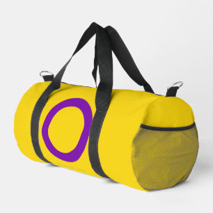 SlipperyJoe's Intersex-Stolzflagge gelber Hintergr Duffle Bag