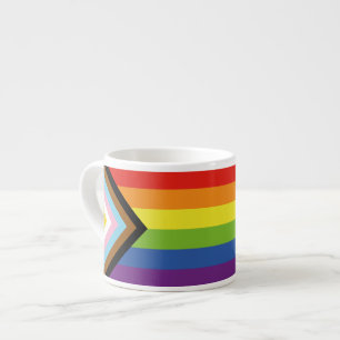 SlipperyJoe's Intersex-Stolzflagge gelber Hintergr Espressotasse