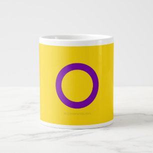 SlipperyJoe's Intersex-Stolzflagge gelber Hintergr Jumbo-Tasse