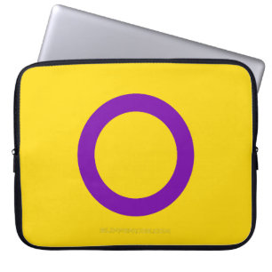 SlipperyJoe's Intersex-Stolzflagge gelber Hintergr Laptopschutzhülle