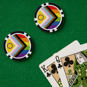 SlipperyJoe's Intersex-Stolzflagge gelber Hintergr Pokerchips