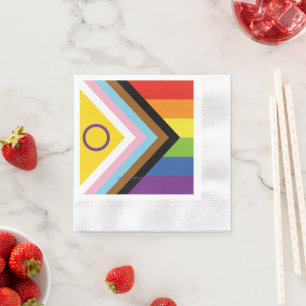 SlipperyJoe's Intersex-Stolzflagge gelber Hintergr Serviette