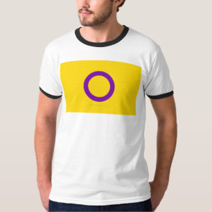 SlipperyJoe's Intersex-Stolzflagge gelber Hintergr T-Shirt