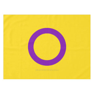SlipperyJoe's Intersex-Stolzflagge gelber Hintergr Tischdecke