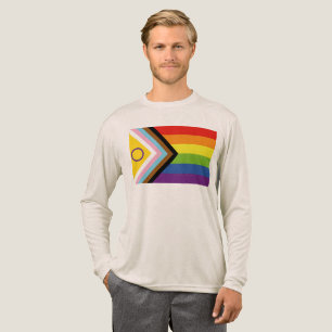 SlipperyJoe's Intersex-Stolzflagge gelber Hintergr Tri-Blend Shirt