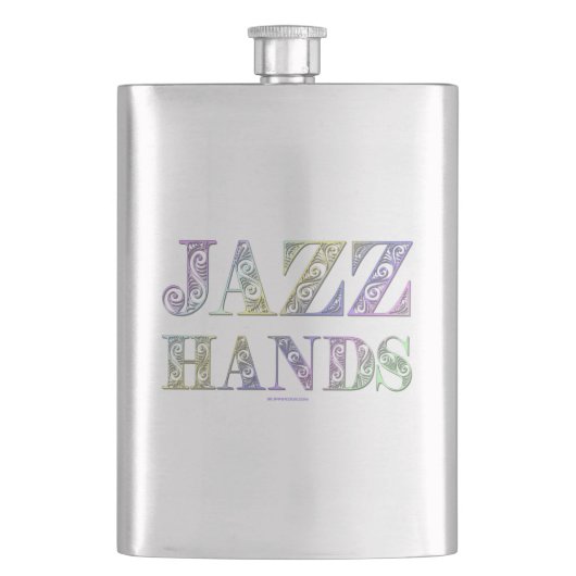 SlipperyJoe's Jazz Hands Broadway-Musicals tanzen Flachmann (Vorderseite)