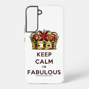 SlipperyJoe's keep calm fabulous goldene Krone rot Samsung Galaxy Hülle