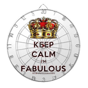 SlipperyJoe's keep calm fantastische goldene Krone Dartscheibe