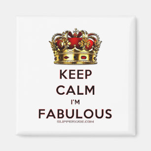SlipperyJoe's keep calm fantastische goldene Krone Magnet