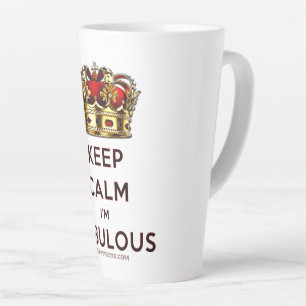 SlipperyJoe's keep calm fantastische goldene Krone Milchtasse