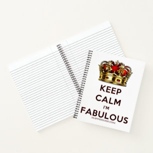 SlipperyJoe's keep calm fantastische goldene Krone Notizblock