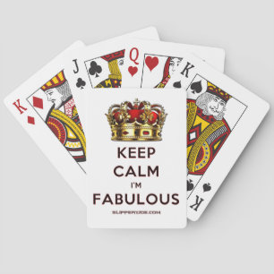 SlipperyJoe's keep calm fantastische goldene Krone Spielkarten