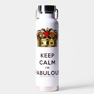 SlipperyJoe's keep calm fantastische goldene Krone Trinkflasche