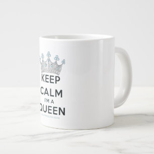 SlipperyJoe's Keep-Calm-Queen polierter Silber-Kön Jumbo-Tasse