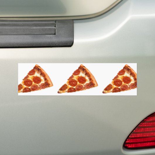 SlipperyJoe's klassische Pepperoni-Pizzaschnitt ge Autoaufkleber (Auf Auto)