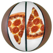 SlipperyJoe's klassische Pepperoni-Pizzaschnitt ge Basketball (Vertikal)