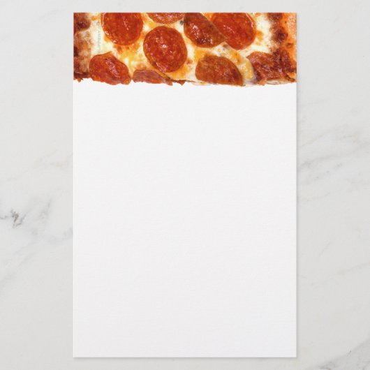 SlipperyJoe's klassische Pepperoni-Pizzaschnitt ge Briefpapier (Vorderseite)
